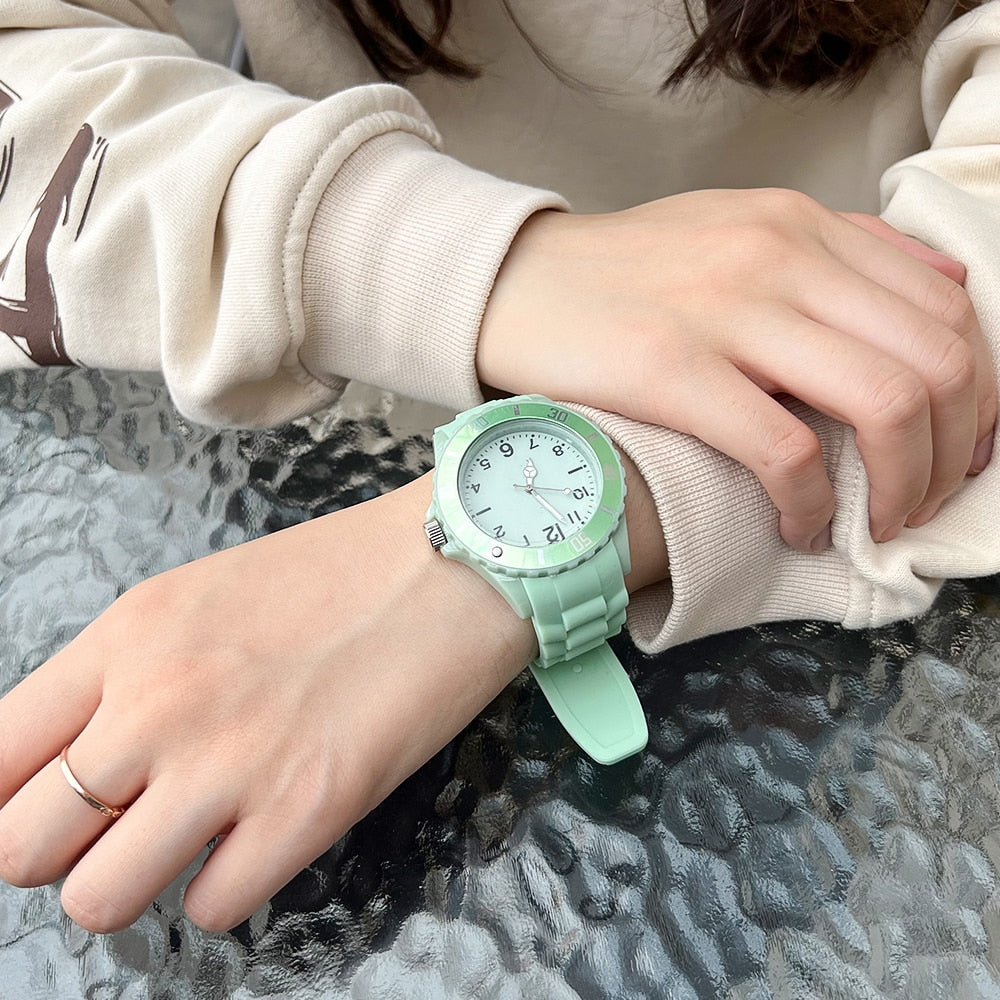 Relógio Casual Silicone Lady Quartz